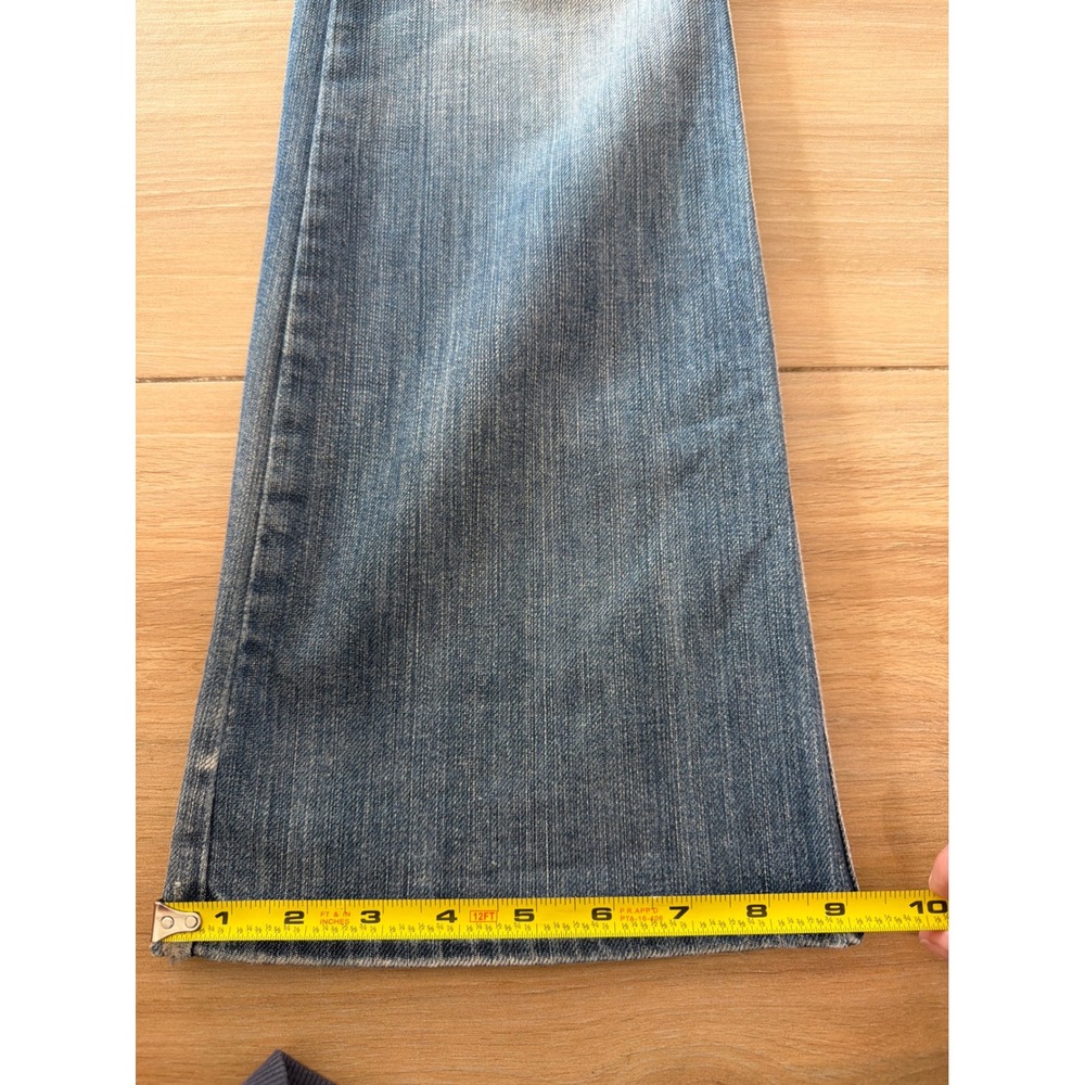 7 For All Mankind Lexie A Pocket Petite Distressed Flare Jeans Blue Size 30 - Picture 6 of 8